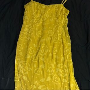 Yellow Floral Women's Dress